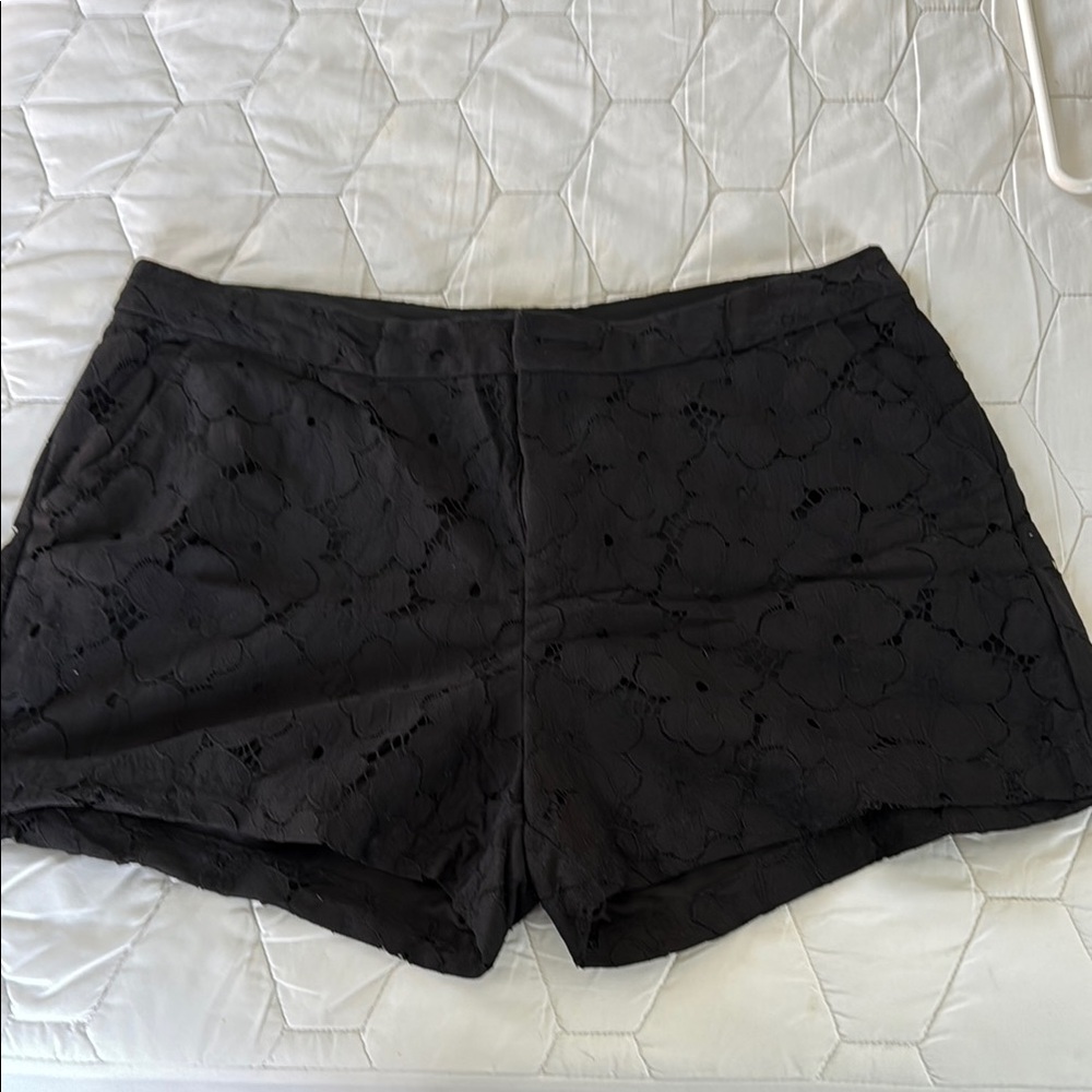 Elegant Black Lace Women's Shorts